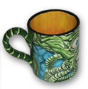 Mitch Waxman's hand painted ceramics at Weirdass.net